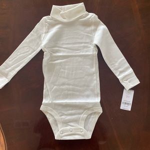 Carter's Baby Cotton Turtleneck Bodysuit (18 Months, White)